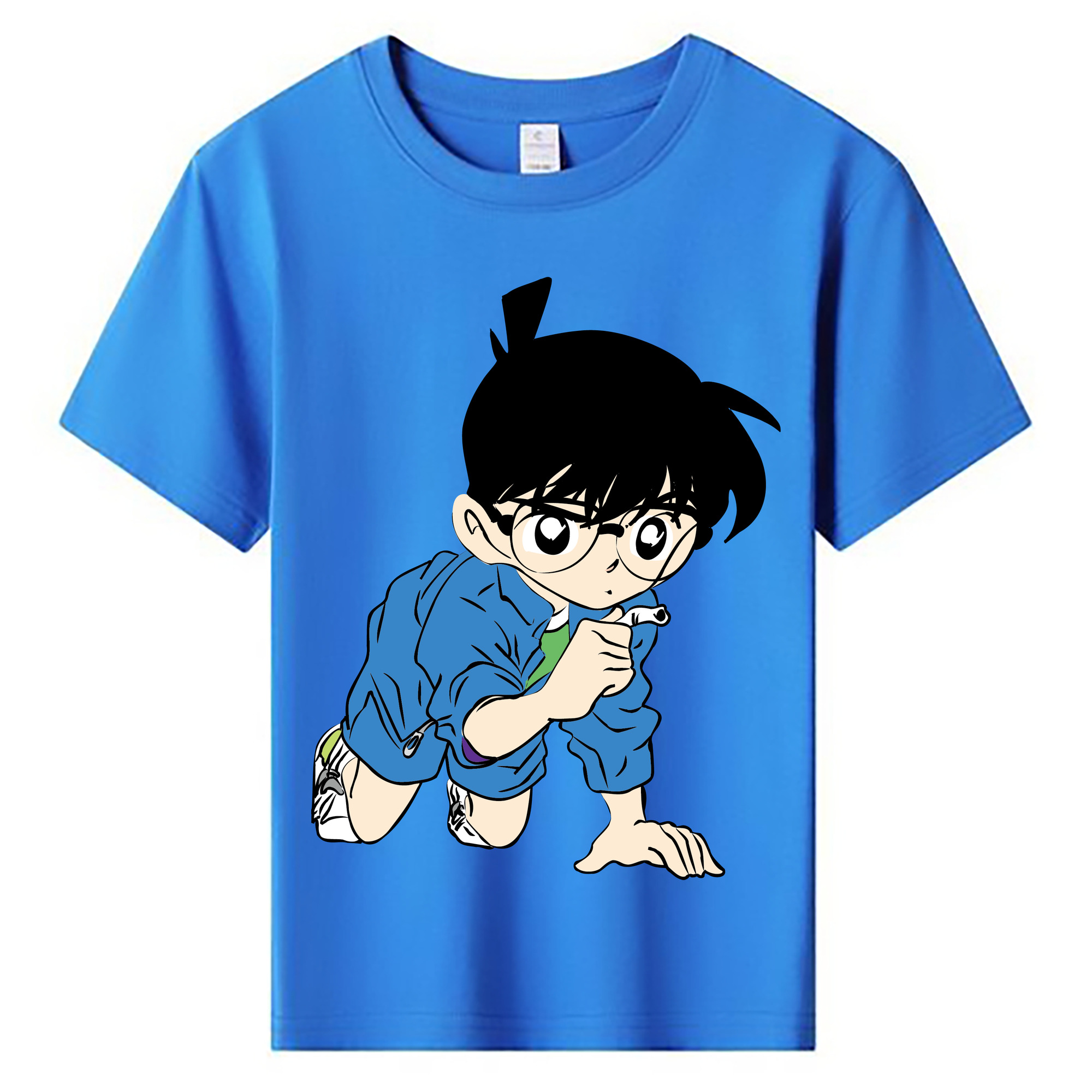 （画像用） 名探偵コナン 江戸川 コナン Detective Conan Conan Edogawa 綿100％キッズTシャツ（フロントプリント）